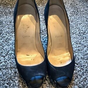 christian louboutin suede pumps